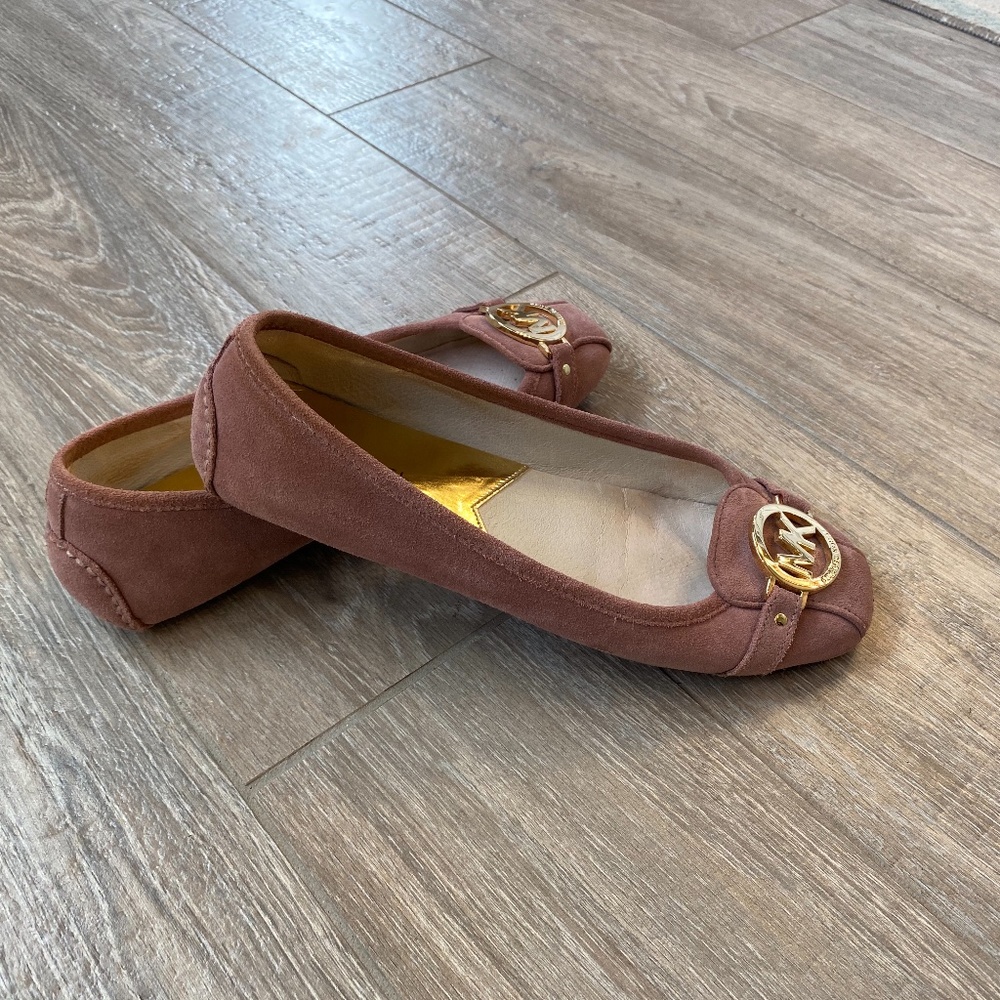Michael Kors 9 Ballet Flats Suede Dusty Rose